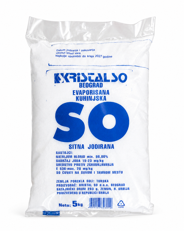 Sitna jodirana kuhinjska so (1,5,10)Kg